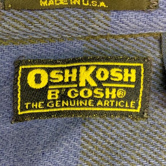 Osh Kosh B'Gosh Men's‎ Plaid Knit Button Up Long Sleeve Shirt Size L - Picture 8 of 13